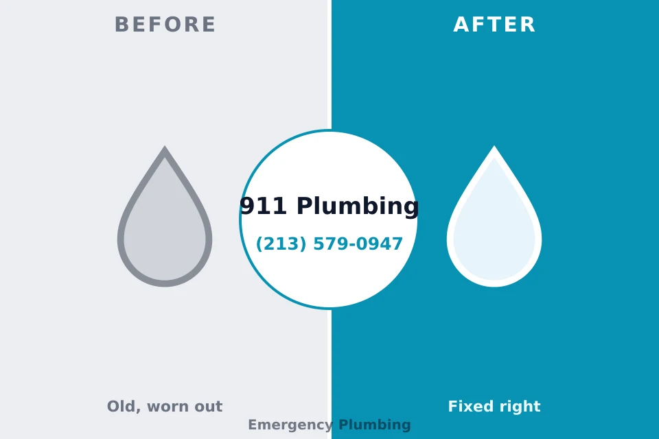 Before and after: plumbing company Versailles, IN